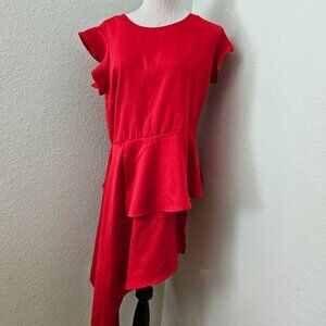 RED ASYMMETRICAL L.N.V TOP xl